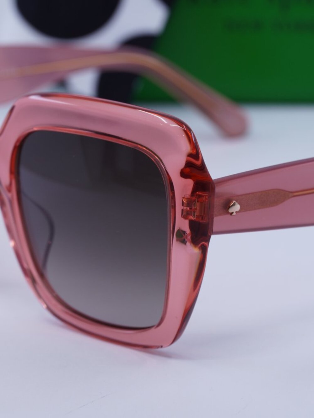 Kate Spade NAOMI/S 0733 HA Square Sunglasses - Transparent Peach /Brown Gradient - Picture 9 of 10
